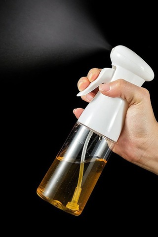 Püskürtmeli Cam Şişe Sprey Şişesi Yağ Şişesi Zeytinyağı Limon Püskürtücü Yağdanlık 200 Ml Beyaz