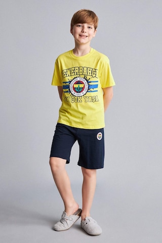 Defacto Fenerbahçe Kısa Kollu Pijama Üst Şort Pijama Alt 2li Pijama Takımı Erkek Çocuk H7338a826hsyl291 Sarı-yl291