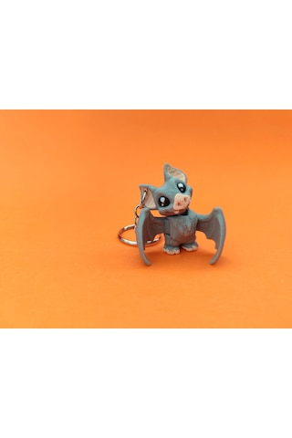 Sevimli Ayakta Yarasa Anahtarlık 3d Baskı Özel Tasarım