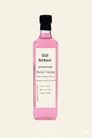 Aktar Diyarı Gül Sirkesi 1 L