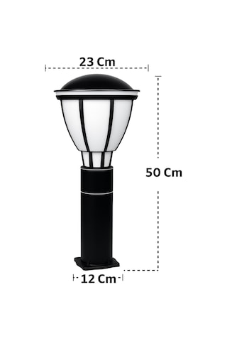 Zita Kupa 50 Cm Set Üstü Bahçe Lambası Bahçe Aydınlatma Armatürü / 230-50