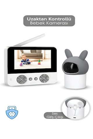 4.3 Kablosuz Ip Bebek Kamerası 720p Monitörlü 150m Menzil 2.4ghz İnterkom Hareket Algılayıcı