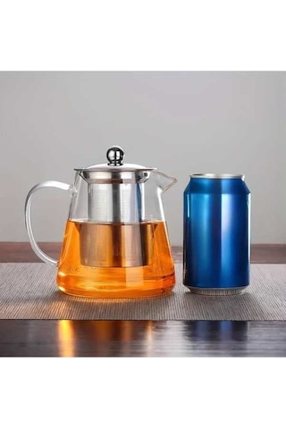 Fastbuy Turcoshop11 Mavi Cam Demlik Ve Fincan Seti, Isıya Dayanıklı Çay Yapım Kiti