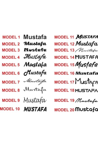 2 Adet - Isim - Yazı Araba Sticker, Çıkartma