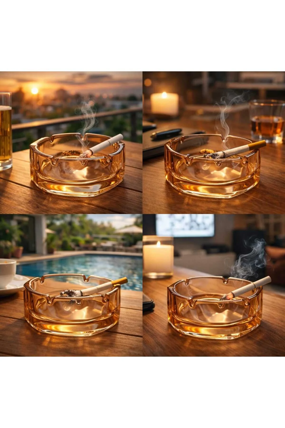 Banum Luxury Lüks Kalitali Altın Tonlu Küllük