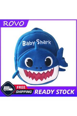 Bestgo Sevimli Köpekbalığı Okul Sırt Çantaları Çocuklar İçin Yumuşak Köpekbalığı Peluş Sırt Çantası