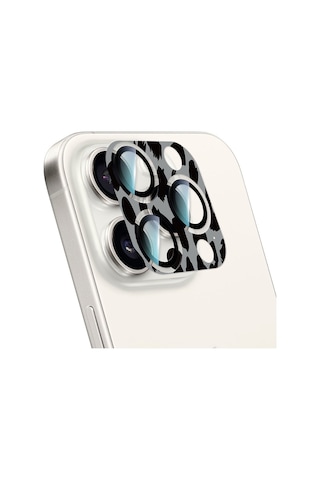 Apple Uyumlu iPhone 16 Pro Caseworld Crystal Color Serisi Full Kamera Lens Koruyucu Gri