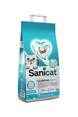 Sanicat Active Marsilya Sabunu Kokulu Topaklaşan Doğal İnce Bentonit Kedi Kumu 10 L Sanicat Active Marsilya Sabunu Kokulu Topaklaşan Doğal İnce Bentonit Kedi Kumu 10 L
