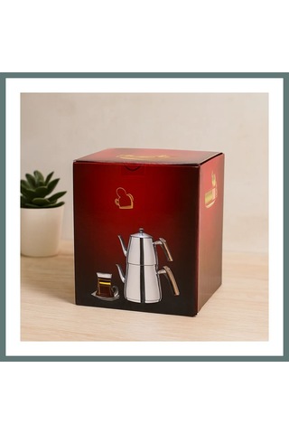Ventra Mini Çelik Çaydanlık Seti 0.9l + 1.5l Kendinden Süzgeçli Ventra Çok Renkli