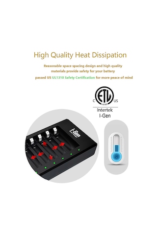 I-Gen G811 8'li Pil Şarj Aleti + 8 Adet AAA Pro 1100 mAh  Şarj Edilebilir İnce Şarjlı Kalem Pilli Set 1.2V Ni-MH