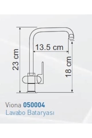 Siyam Viona Kuğu Lavabo Bataryası Krom