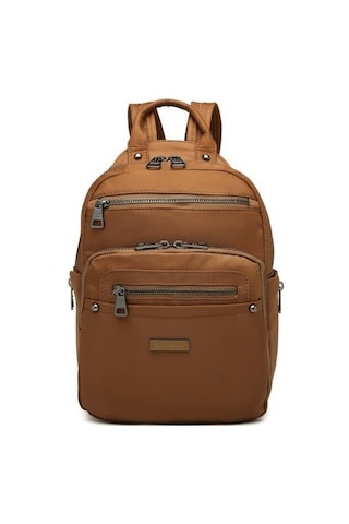 Saten Kumaş Kadın Sırt Çantası Barcelona 2111 Camel