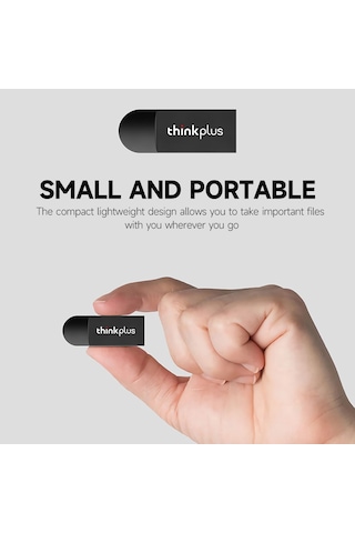 Vkemall Lenovo Thinkplus Mu222 Usb2.0 Usb Bellek 32gb Çinko Alaşımlı Kasa Sağlam Veri Saklama Taşınabilir Plug&play