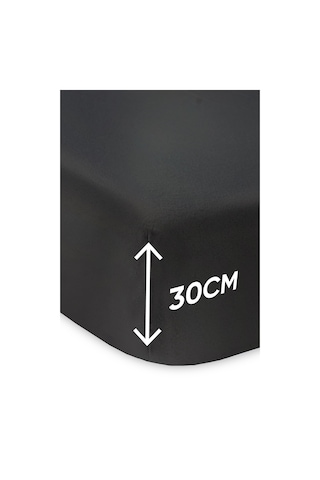 Penye Lastikli Çarşaf Pamuklu Jersey Çift Kişilik 160x200cm Antrasit Antrasit