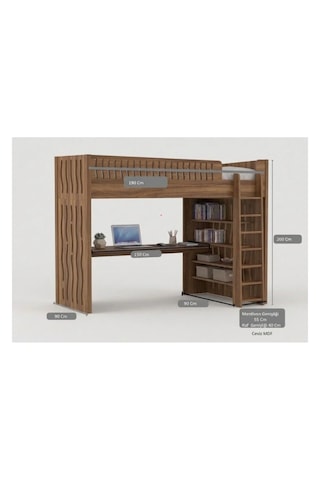 Ranza Çalışmalı Kıtaplıklı 1.sınıf Mdf 190 90cm 190 x 90