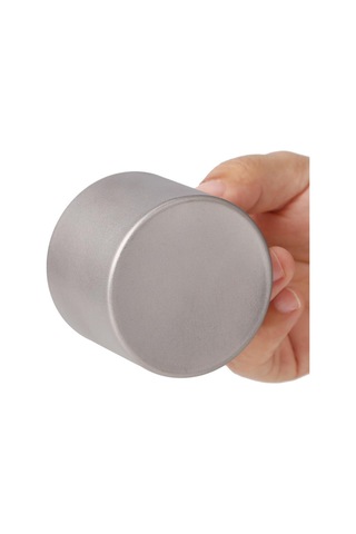 Yuntech01 Titanyum Alkol Ocağı, 100ml Kapasite, 0.5mm Kalınlık, 50g Ağırlık, Çapraz Ayaklı Gümüş