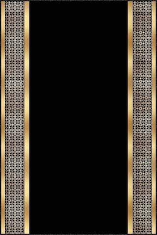 Siyah Gold Kaymaz Çerçeveli Özel Ölçü Rulo Yolluk Ar729n11 Siyah - Gold