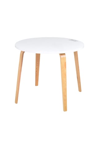 Vilinze Ege Sandalye Demre Yuvarlak Ahşap Mdf Mutfak Masası Takımı - 90x90 Cm Beyaz