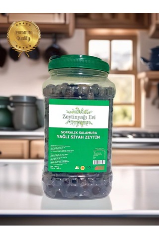 Sele Sofralık Siyah Zeytin 900 Gram Doğal Fermente Brüt 3400 Gram