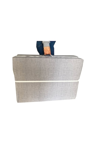 Katlanır Yatak Yer Yatağı Sünger Yatak Tek Kişilik 80x180 Gri Kırçıllı