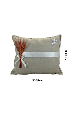 Süslebabypartystore Kuru Çiçek Tanzimli, Jüt Kumaş Takı Yastığı Çok Renkli