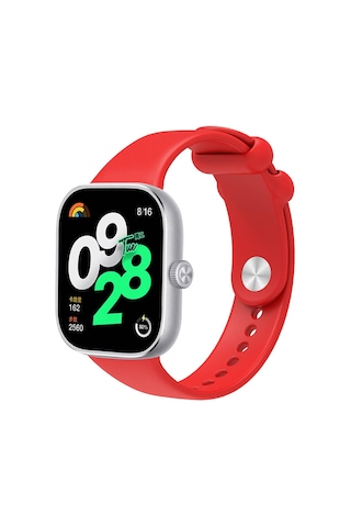 Zore Xiaomi Redmi Watch 4 Clo- Krd-109 Silikon Kordon-kırmızı