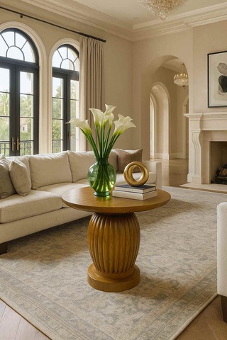 El Yapımı Ahşap Orta Sehpa Ahşap Renk Modern Tasarım Meşe