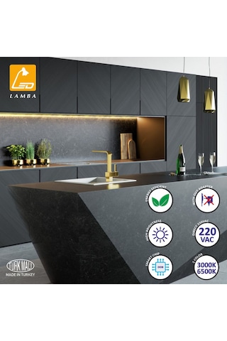 Lambaled Mutfak Tezgahı Led Aydınlatma Beyaz Işık - 50cm Şeffaf