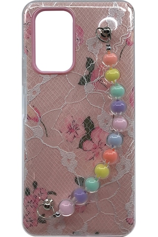 Nettech Samsung Galaxy A72 Uyumlu Desen Boncuklu Arka Koruma