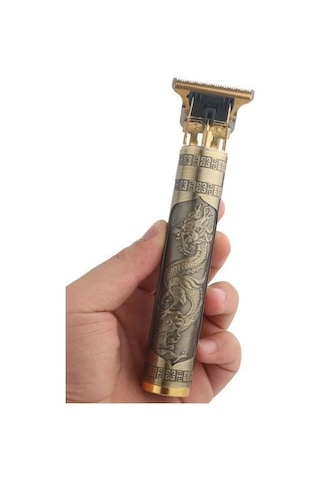 Vintage Görünümlü Güçlü 4 Farklı Başlıklı Usb Şarjlı Manuel Tıraş Makinası 5705