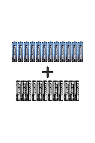 Panasonic R6BE/4PS Manganez AA Kalem Pil 12'li + R03UE/2S AAA İnce Kalem Pil 12'li