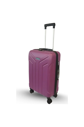 Vegmann Tartılı Scavel Violet Büyük Boy Valiz Violet