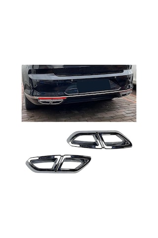 Ulzyvf Passat B8 2016-2019 Egzoz Ağzı Krom Kaplama - Kolay Takılır, Şık Tasarım