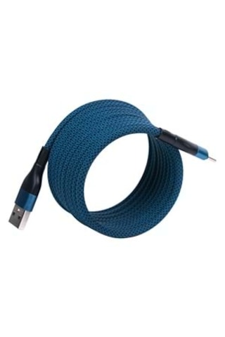 Ks-ac01 Mavi Manyetik Usb-c-usb-a Kablo 1 M, Süper Hızlı Şarj