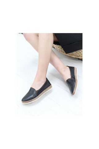 Nesil Shoes Syg P51 Siyah Hakiki Deri Kadın Ayakkabı