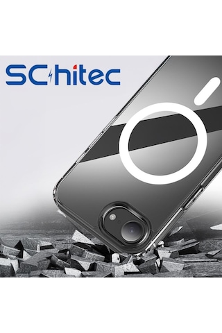 Schitec İphone 16e Magsafe Özellikli Şeffaf Kılıf