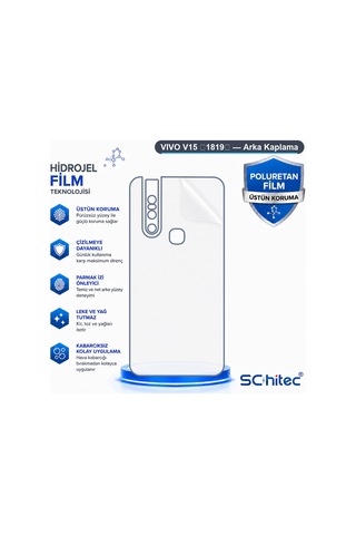 Schitec Vıvo V15 1819 Uyumlu Arka Yüzey Hidrojel Koruyucu Film 52135411