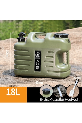 Shufa Açık Su Konteyneri Piknik Kamp Içme Kova Depolama Taşıyıcı Yeşil 18 L