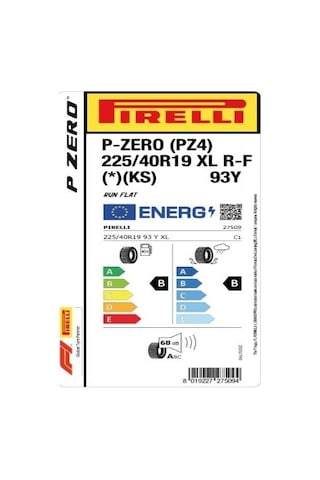 Pirelli 225/40 R19 93Y XL R-F P Zero Pz4 Ks Yaz Lastiği 2025