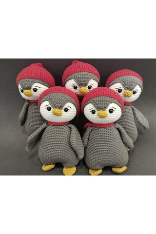 Amigurumi El Örgüsü Oyuncak Penguen 001