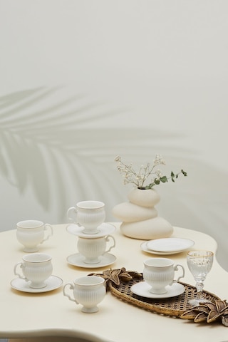 Karaca  Malta 6 Kişilik Kahve Fincan Takımı 100 ml