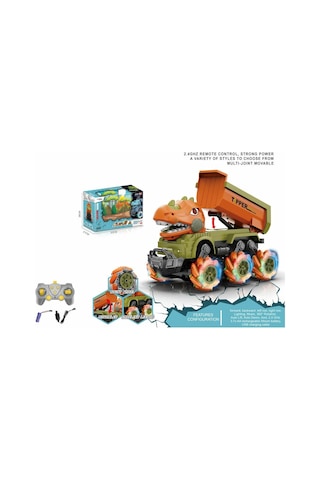 Yj-078-4 Kumandalı Sesli Ve Işıklı Dinazor -vardem Çok Renkli