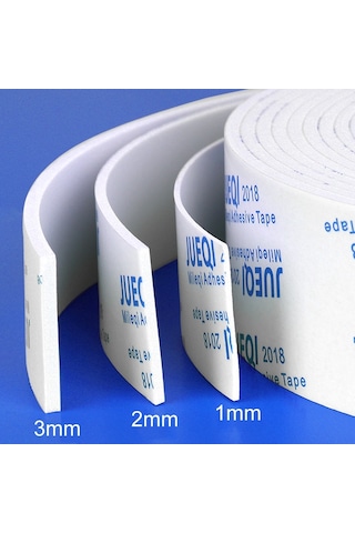 Sones Mileqi Eva Şok Emici Ses Yalıtımlı Sızdırmazlık Tek Taraflı Köpük Bant, Kalınlık: 3mm Beyaz 4cm X 5m