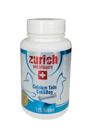 Zurich Kedi Köpek Kalsiyum Tablet 125 Adet