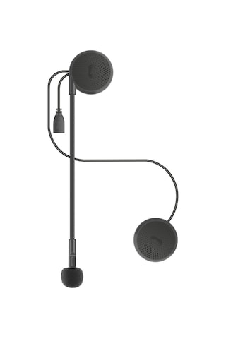 Vkemall M6 Motosiklet İnterkom Bluetooth Kulaklık Motosiklet Kask Kulaklığı Bluetooth 5.0 Kablosuz Kulaklık Buğday Siyahı