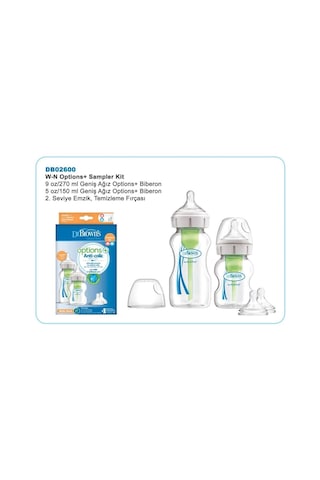 Dr. Brown's Options İkili Pp Biberon Seti 150ml & 270ml Geniş Ağız