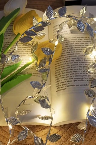 3 Metre Yaldızlı Gümüş Led Işık - Dekoratif Ortam Ve Yılbaşı Aydınlatması Çok Renkli
