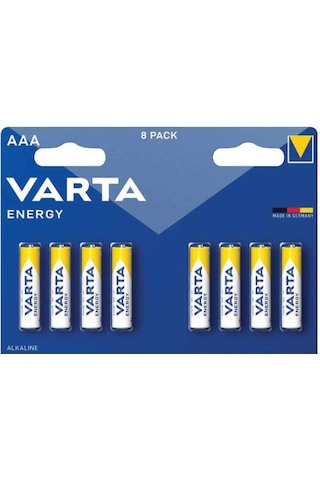 Varta Energy 4103 AAA Alkalin İnce Kalem Pil 8'li Varta Energy 4103 AAA Alkalin İnce Kalem Pil 8'li