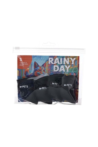 M-pets Rainy Day Köpek Ayakkabısı Siyah Small 3x4 Cm 244-54039.02