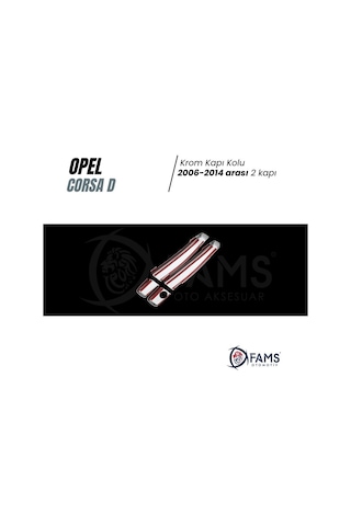 Opel Corsa D Krom Kapı Kolu 2 Kapı 2007-2014 Arası P. Çelik